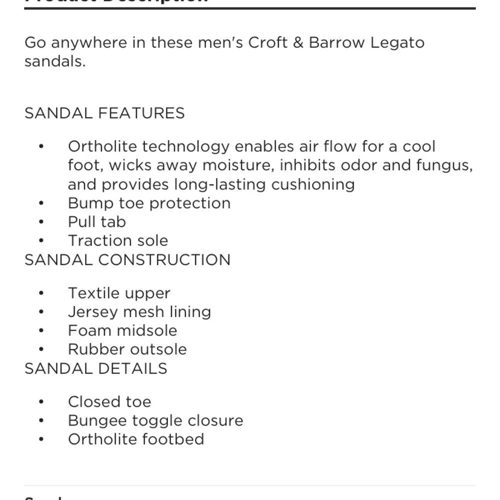 Croft & Barrow Legato Men’s Sandals